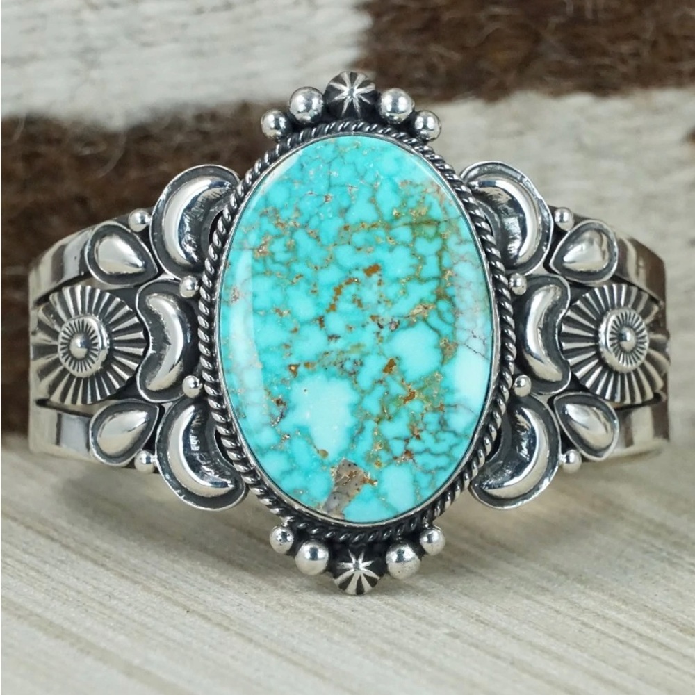 Kingman Navajo Cuff by Derrick Gordon